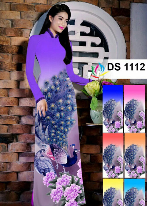 Vải áo dài truyền thống in 3D in 3D mã số DS-1112