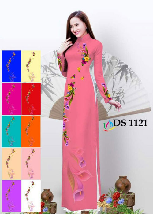 Vải áo dài truyền thống in 3D in 3D mã số DS-1121