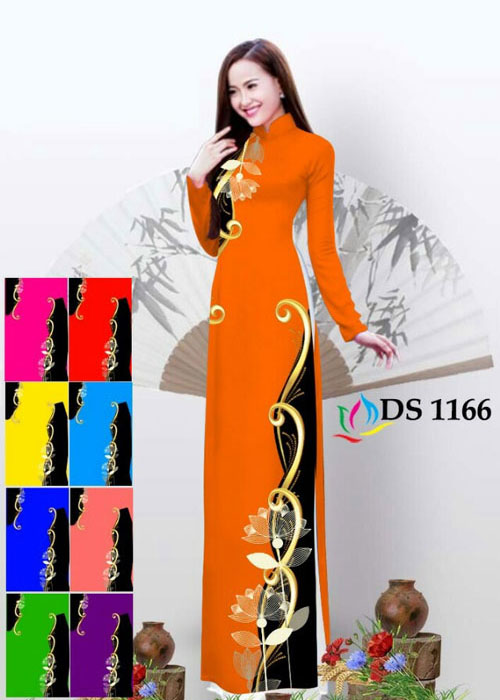 Vải áo dài truyền thống in 3D in 3D mã số DS-1166