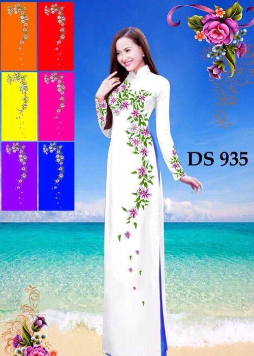Vải áo dài truyền thống in 3D in 3D mã số DS-935