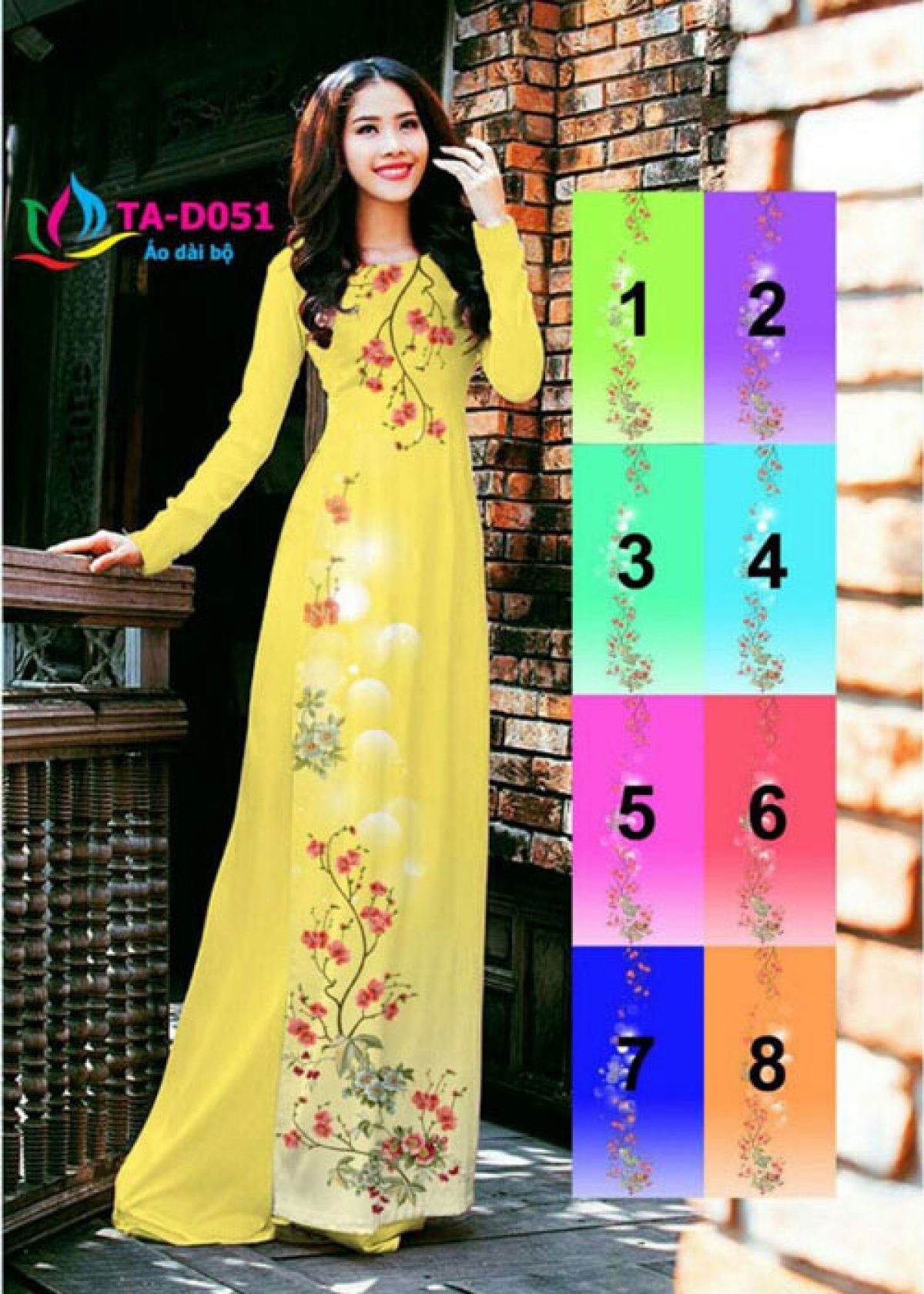 Vải Áo Dài Truyền Thống In 3D