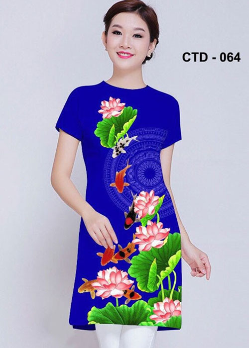Vải áo dài cách tân in 3D in 3D mã số CTC-064