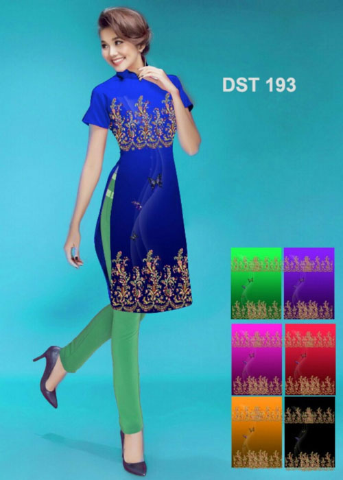 Vải áo dài cách tân in 3D in 3D mã số DST-193