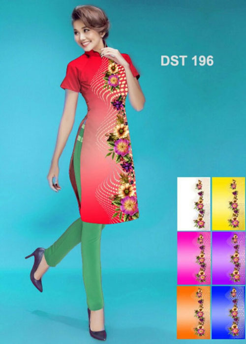 Vải áo dài cách tân in 3D in 3D mã số DST-196