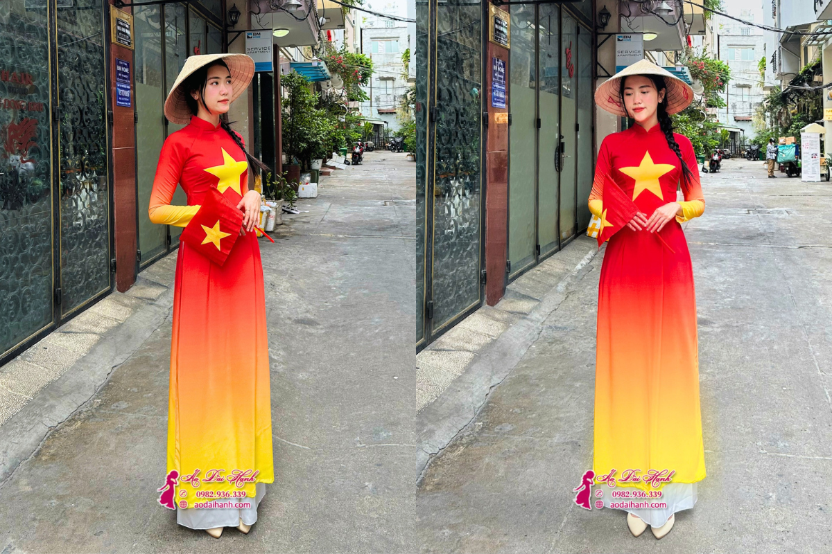 ao-dai-co-do-sao-vang